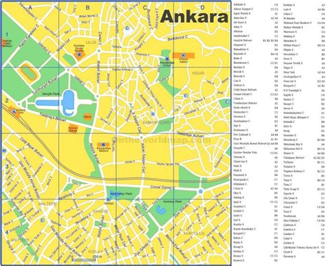 Ankara tourist map | Map, Tourist map, Tourist