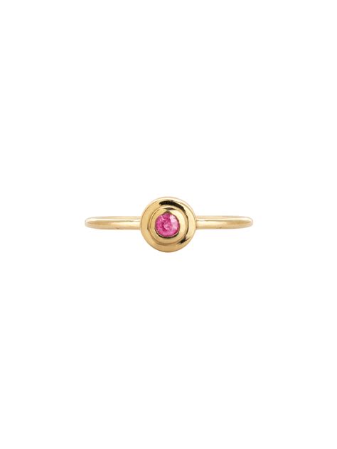 Concentric circles pink sapphire ring by Corvo | Finematter