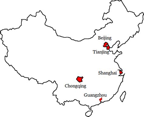 Map China Cities: Cities in China