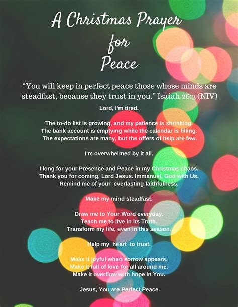 A Prayer for Peace in Christmas Chaos – Amy Carroll