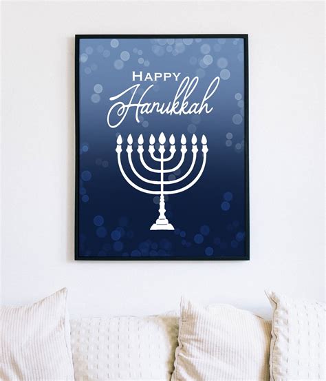 Printable Hanukkah Wall Decor Set of 2 Hanukkah Wall Art - Etsy UK