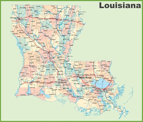 Road Map Of Louisiana With Cities - Louisiana State Map Printable | Printable Maps