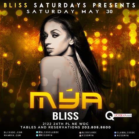 Mya live at Bliss! (Washington, DC) – Mýa