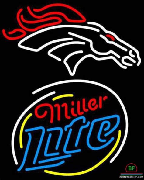 Miller Lite Denver Broncos Neon Sign NFL Teams Neon Light Sports Signs ...