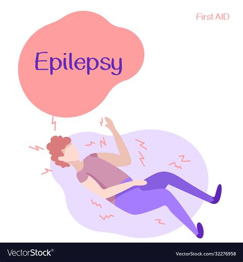 Man under epileptic seizure on white isolated Vector Image