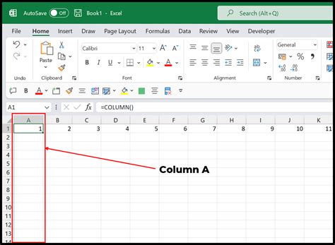 What is a Column in Excel