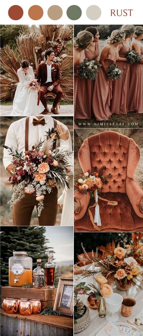 20 Rustic Bohemian Rust Wedding Color Ideas for 2024 🍁 | Orange wedding ...