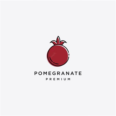 Premium Vector | Vector abstract logo and pomegranate design template