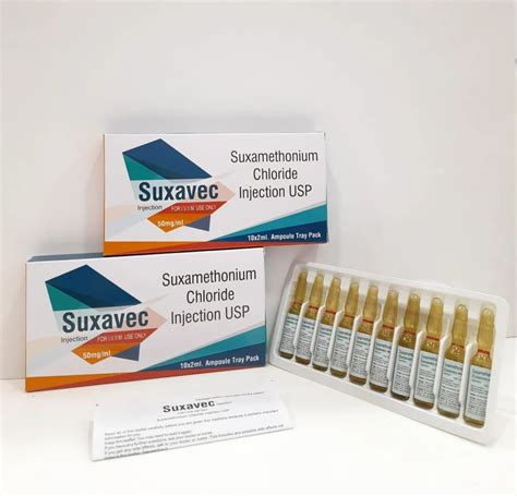 Suxavec Suxamethonium Chloride Injection, 10 X 2 ML Ampoule at Rs 6/vial in Surat