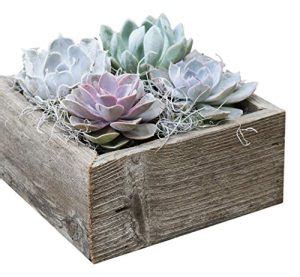 Colorful Succulent Garden in Reclaimed Wood Succulent Planter ...