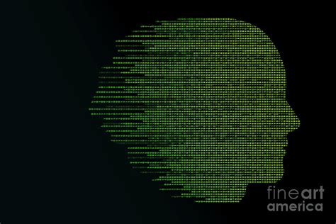 Face With Binary Digital Art by Aayan Arts - Fine Art America