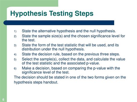 PPT - One Sample Tests of Hypothesis PowerPoint Presentation - ID:538061