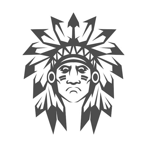 Premium Vector | Native american icon logo design