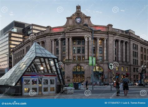 South Station in Boston editorial photography. Image of business ...