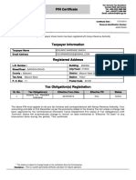 TPIN Registration Certificate | PDF | Taxation | United States Economic ...