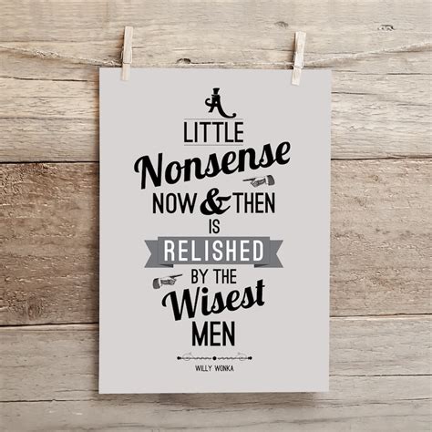 Willy Wonka Quote Typographic Print - Etsy