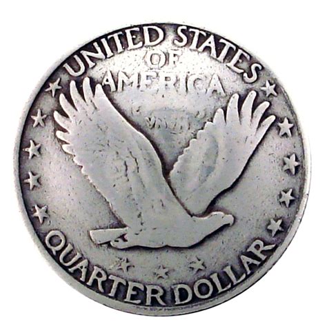 BS9182-B SRTP 1'' Antique Silver Flying Eagle Coin Reproduction Concho ...