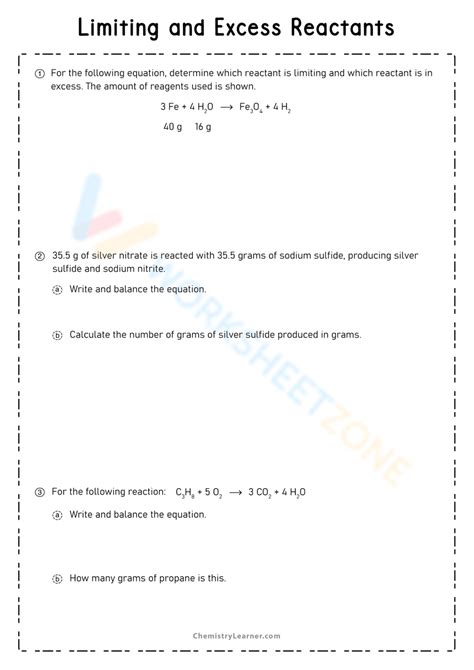 Excess Reactant