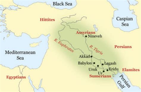 Ancient Mesopotamia map Diagram | Quizlet