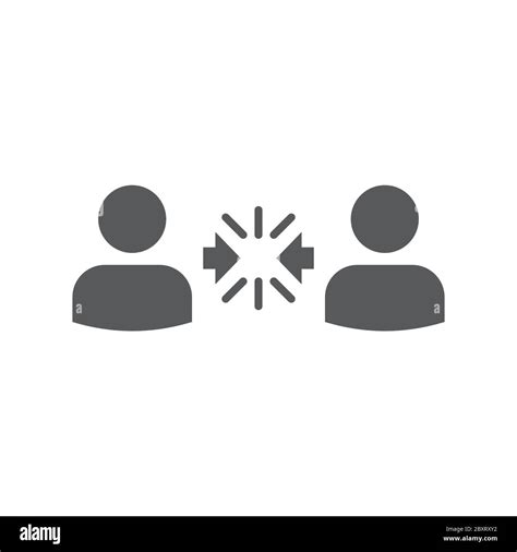 Conflict Resolution vector icon symbol isolated on white background Stock Vector Image & Art - Alamy