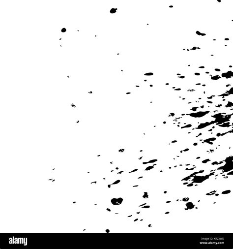 Black ink paint explosion splatter artistic cover design sketch. Drawing dot splash texture ...