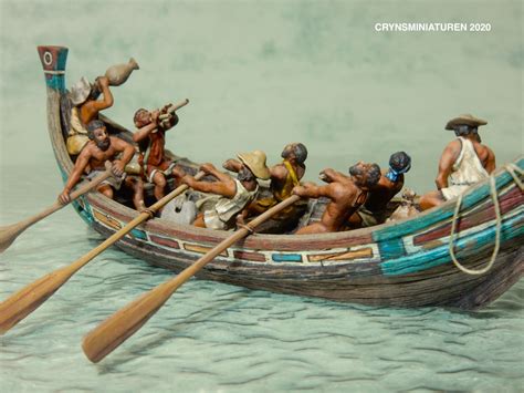 large ancient rowing boat - CRYNSMINIATUREN