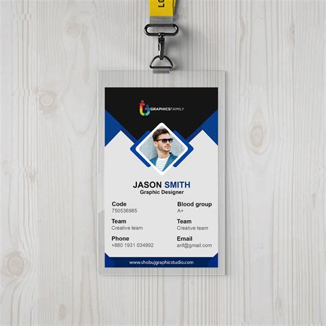 Office Id Card Design Free psd Download – GraphicsFamily