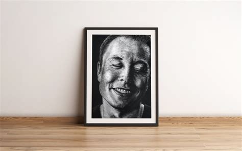 Elon Musk Drawing Tesla Fine Art Print - Etsy