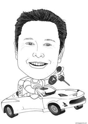 Elon Musk Coloring Pages Printable for Free Download