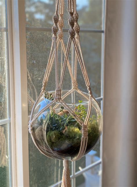 DIY Macrame Hanging Terrarium // Tutorial & Video | Marching North