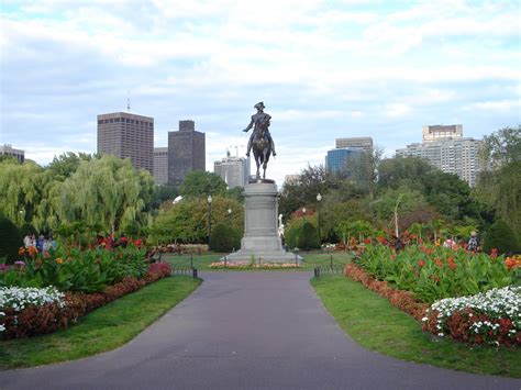 Boston Gardens(Public/Private) & Monuments: Boston Public Garden in its ...