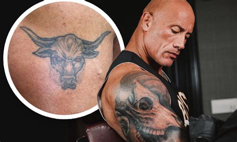 The Rocks Tattoos / The Rock Full New Tattoo Taurus Skull Mana Tattoo ...