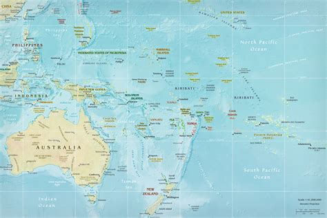 Map of Oceania - Pacific Islands