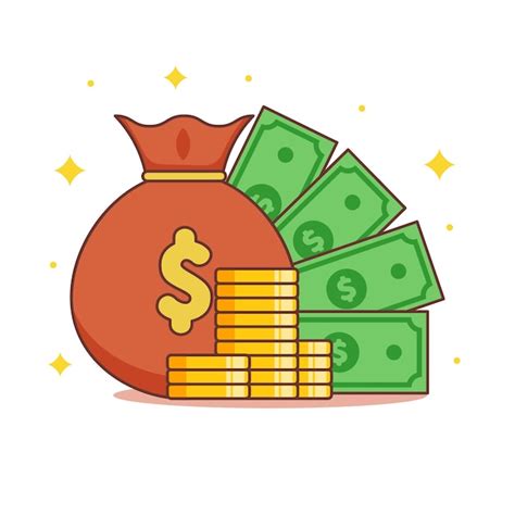 Premium Vector | Sack Of Money Vector Icon Illustration Money Bag cash ...