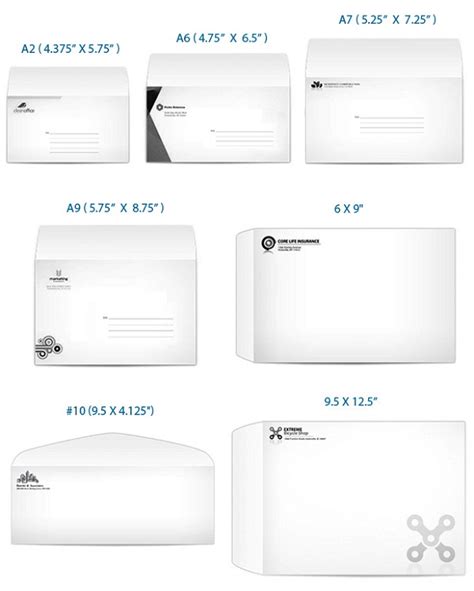 business envelope sizes