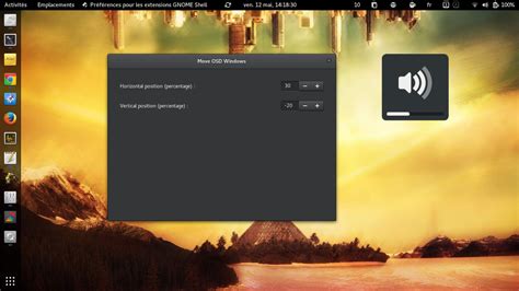 Move OSD Windows - GNOME Shell Extensions