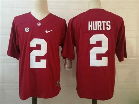 Alabama Crimson Tide #2 Jalen Hurts College Football Jersey Red – Top Design Fan