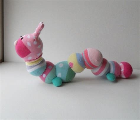 Pretty Spring Pastel Coloured Sock Caterpillar 'WIGGLY ...