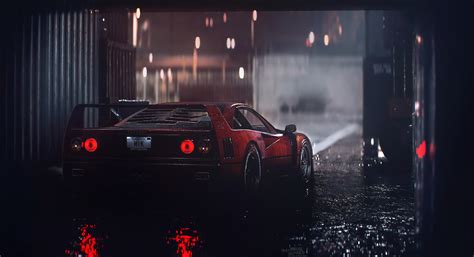 Ferrari F40 Rain 4k, HD Games, 4k Wallpapers, Images, Backgrounds, Photos and Pictures