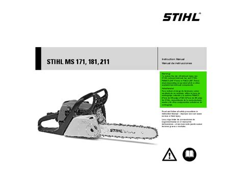 STIHL MS 171 181 211 Chainsaw Owners Manual