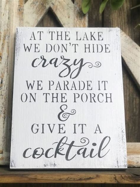 At the Lake We Don't Hide Crazy Funny Lake Sign Lakehouse Décor - Etsy ...