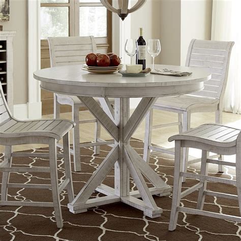 Progressive Willow 48" Round Counter Height Dining Table in White ...