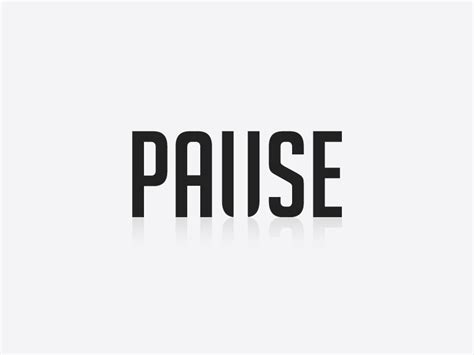 Pause - Minimalist Typographic Logo by Yılmaz İpekçi on Dribbble