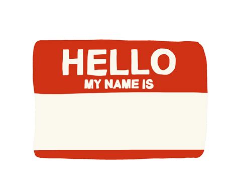 Hello My Name Is Clipart