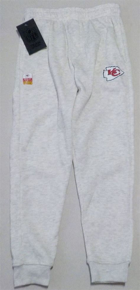 KANSAS CITY CHIEFS SWEATPANTS YOUTH S M L NWT LIGHT GRAY POLYESTER POCKETS | eBay