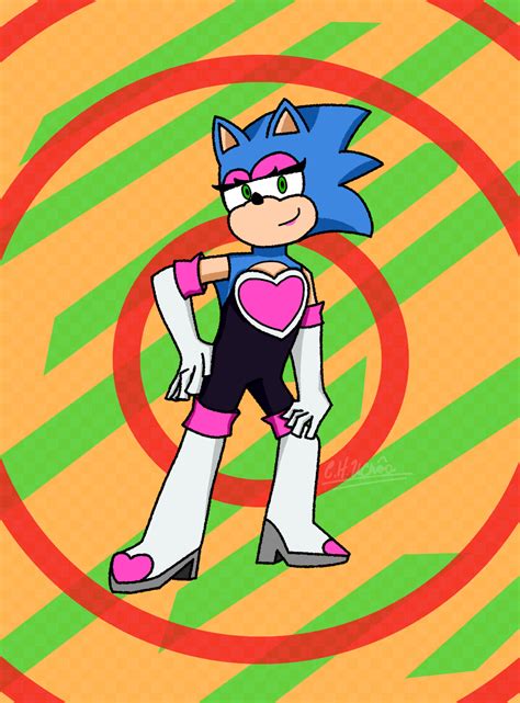 Sonic in Rouge's outfit (1.0) by DiaboTatuado on Newgrounds