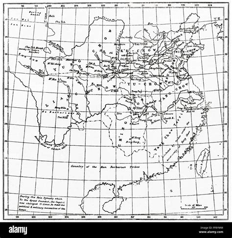 A map of China under the Hsia Dynasty, 2205 BC Stock Photo - Alamy