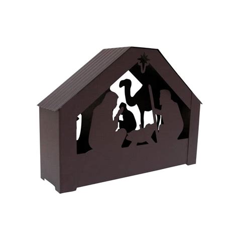 Haute Decor 8.11 in. Nativity Scene Shadow Box-NTY002 - The Home Depot