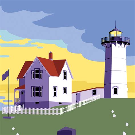 Nubble Lighthouse. York, Maine poster — Steve Lowtwait Art - Artwork by ...