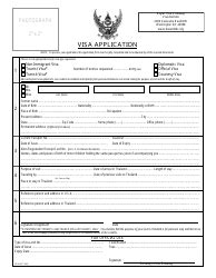 Washington, D.C. Thai Visa Application Form - Royal Thai Embassy ...